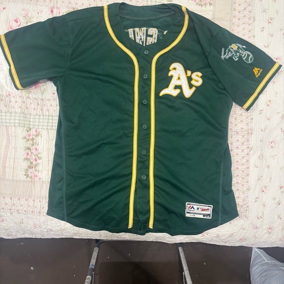 Majestic Oakland Athletics Mark McGwire #25 Authentic Flex Base Jersey - Green